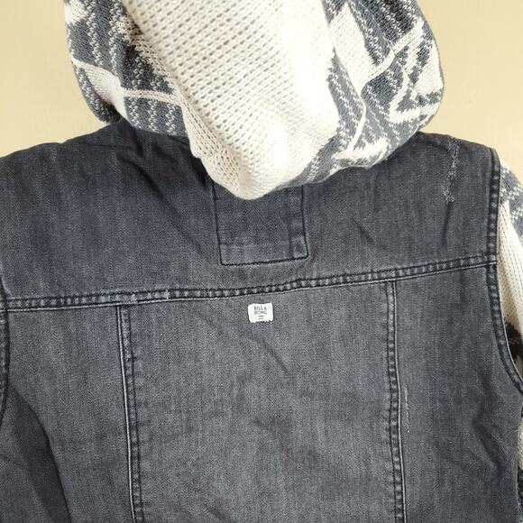Billabong Nav This Jacket Denim Knit Size S - Picture 10 of 12